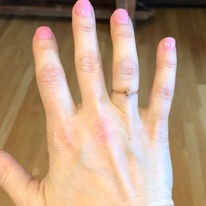 Diamond and gold promise ring - size 5